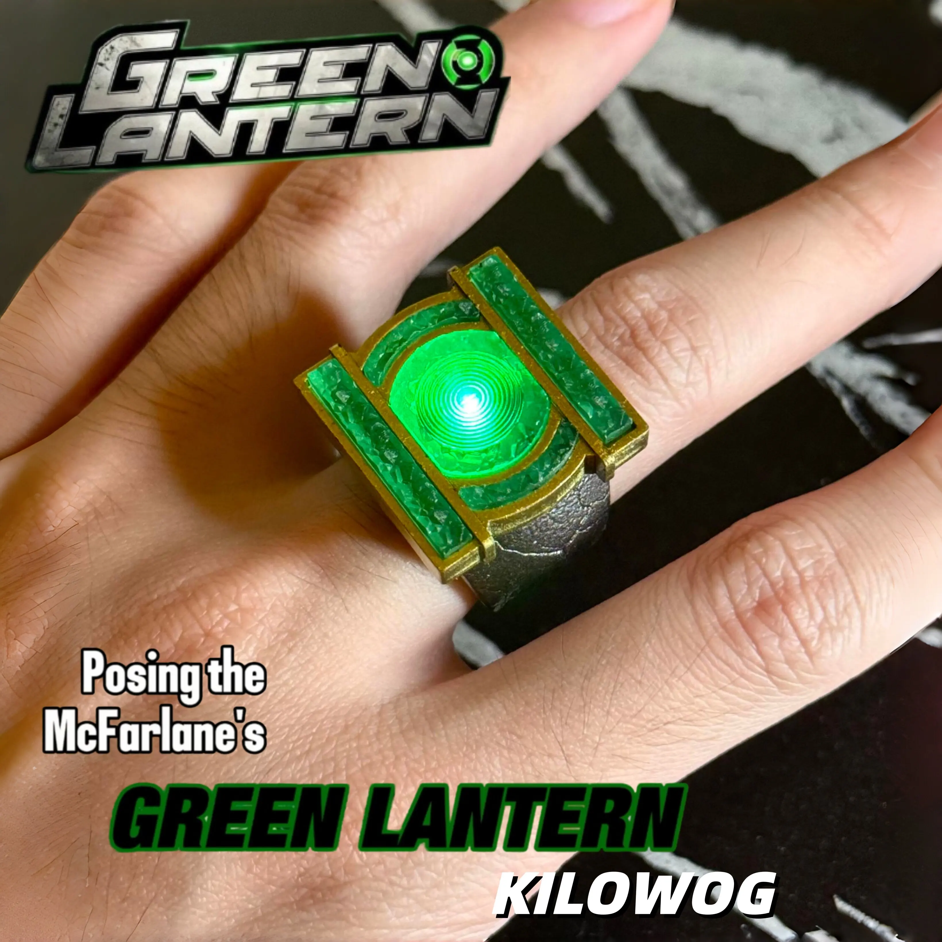 Cosplay Fire Prop - 【Auf Lager】Lanterns GREEN-LANTERN Corps Ring Metall