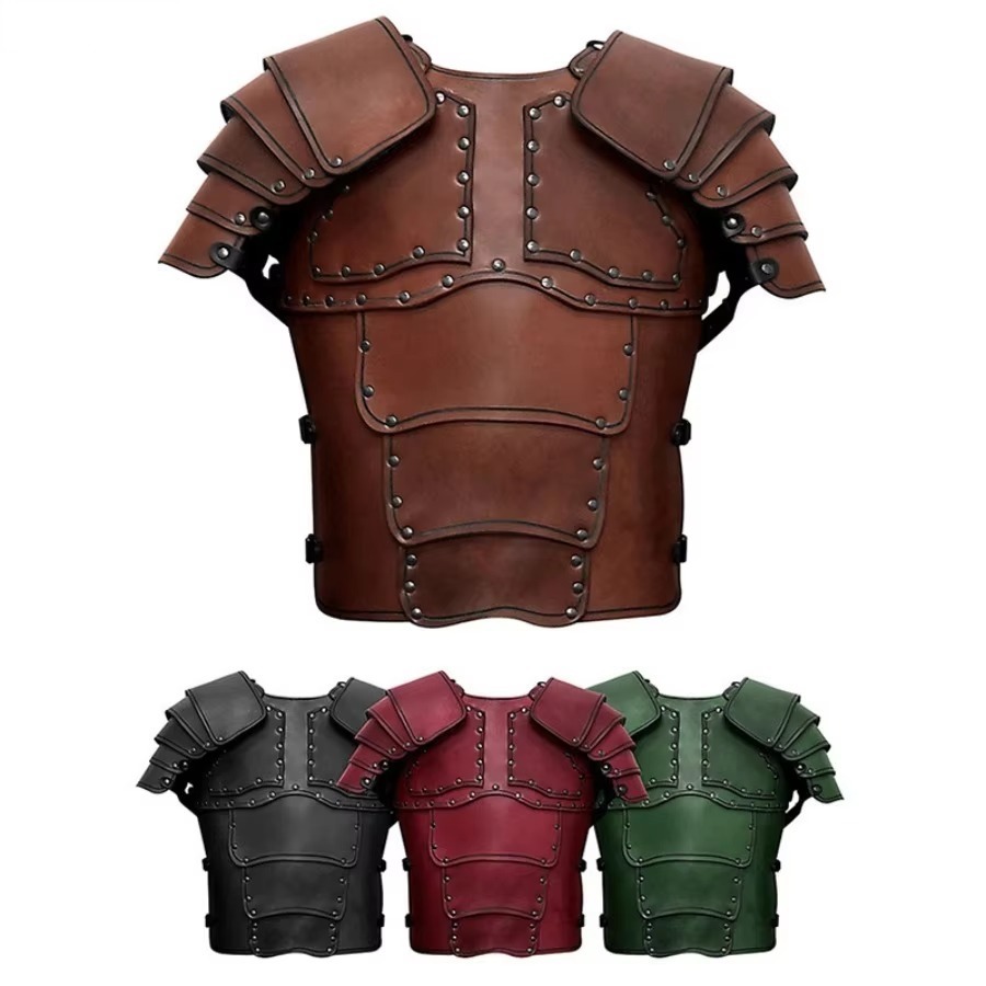 Cosplay Prop - Mittelalterliche Wikinger-Ritter-Piraten-Körper- und Schulterrüstung, Römischer Krieger,