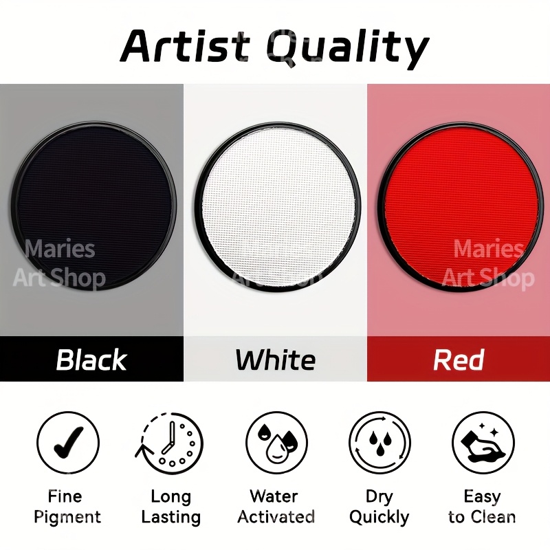5-teiliges schwarz- und clownw – Cosplay Prop Paint Bewertung und Preis